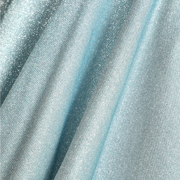 NWT Lulus Sparkle of Your Eye Light Blue Sleeveless Mini Skater Dress size S - Picture 6 of 6